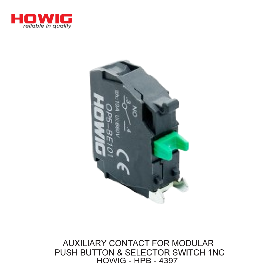 AUXILIARY CONTACT FOR MODULAR PUSH BUTTON & SELECTOR SWITCH 1NC