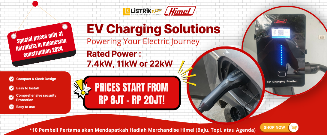 PROMO EV CHARGER HIMEL SELAMA PAMERAN KONSTRUKSI INDONESIA 2024