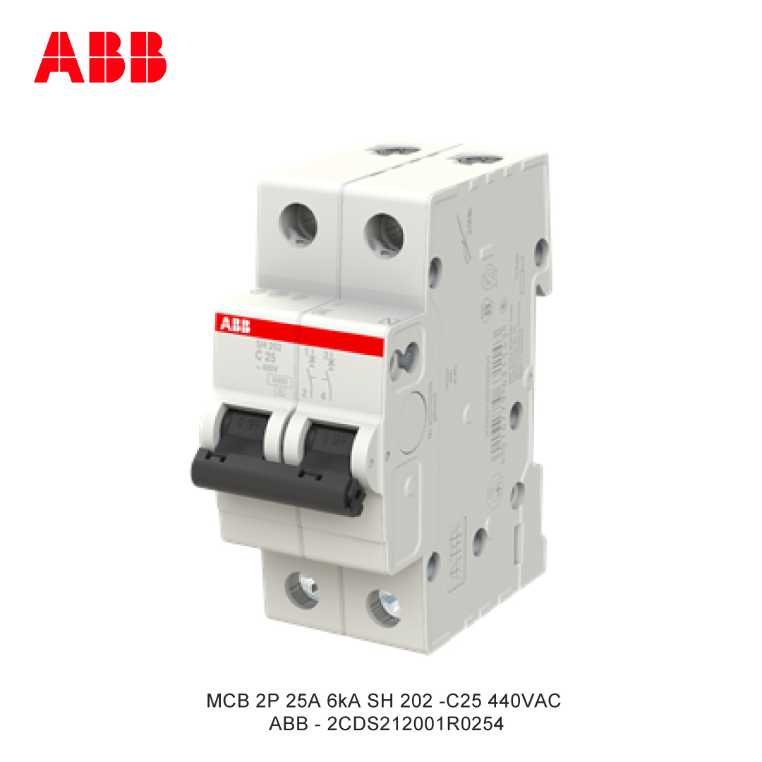 MCB 2P 25A 6kA KURVA C