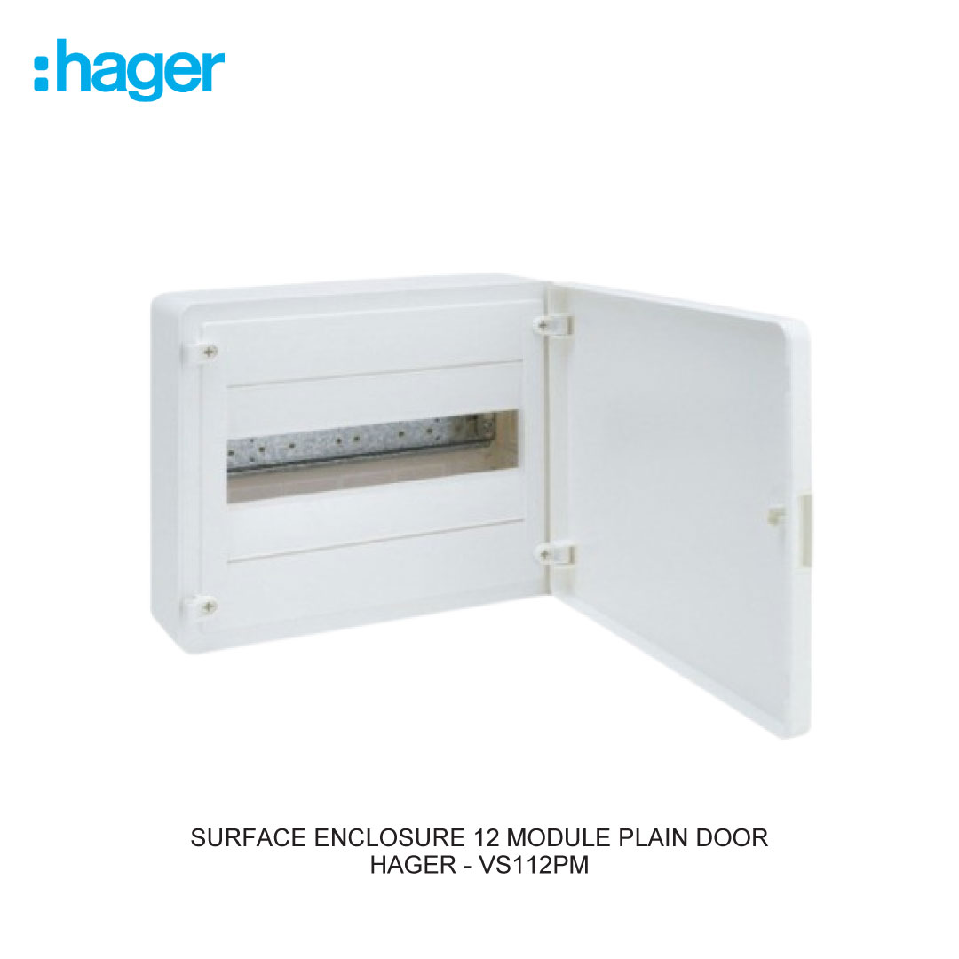 SURFACE ENCLOSURE 12 MODULE PLAIN DOOR