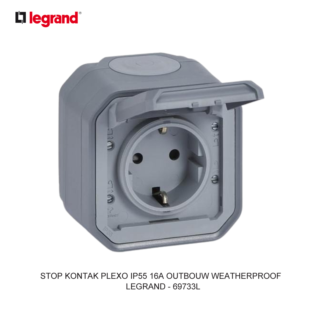 STOP KONTAK PLEXO IP55 16A OUTBOUW WEATHERPROOF