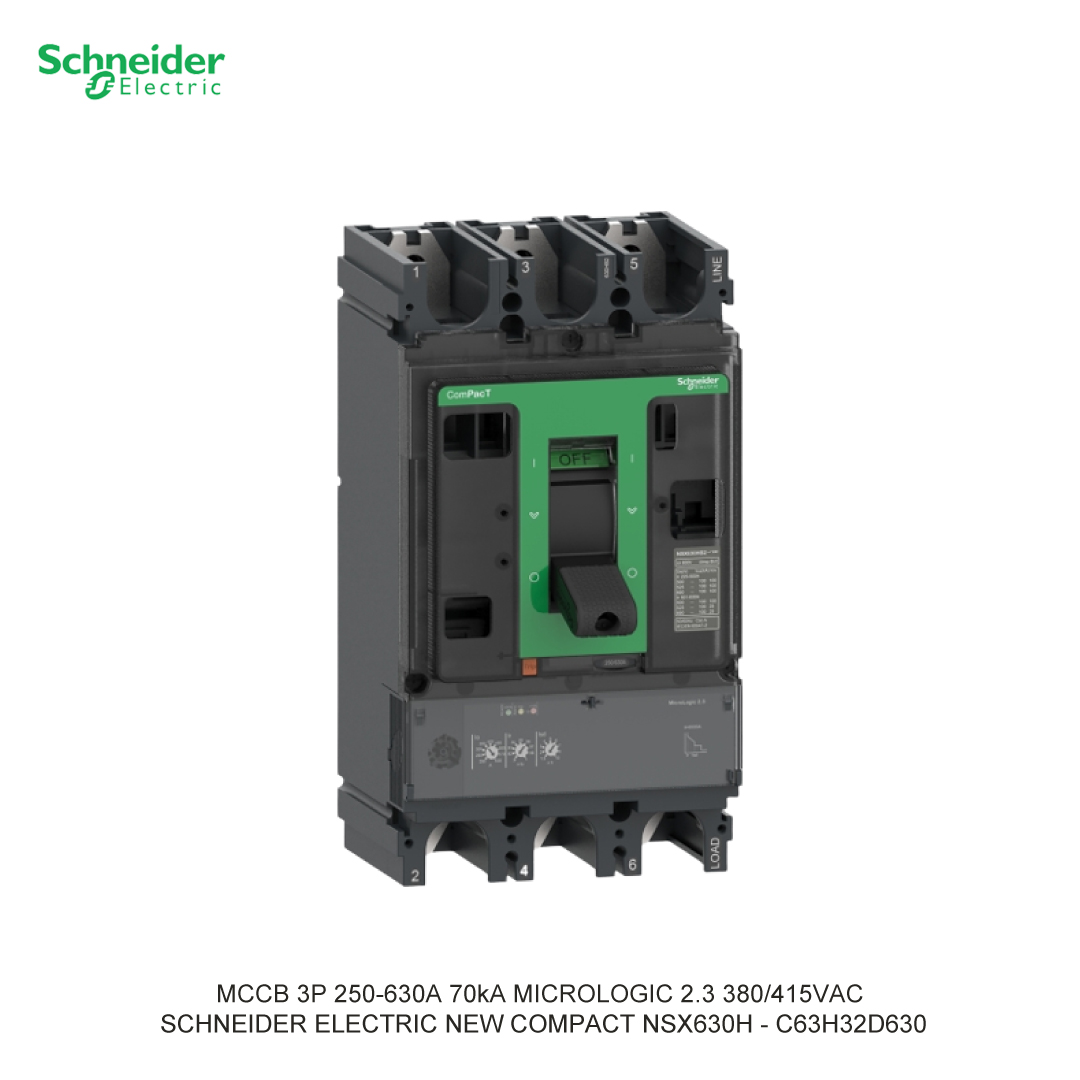 MCCB 3P 250-630A 70KA MICROLOGIC 2.3 380/415VAC