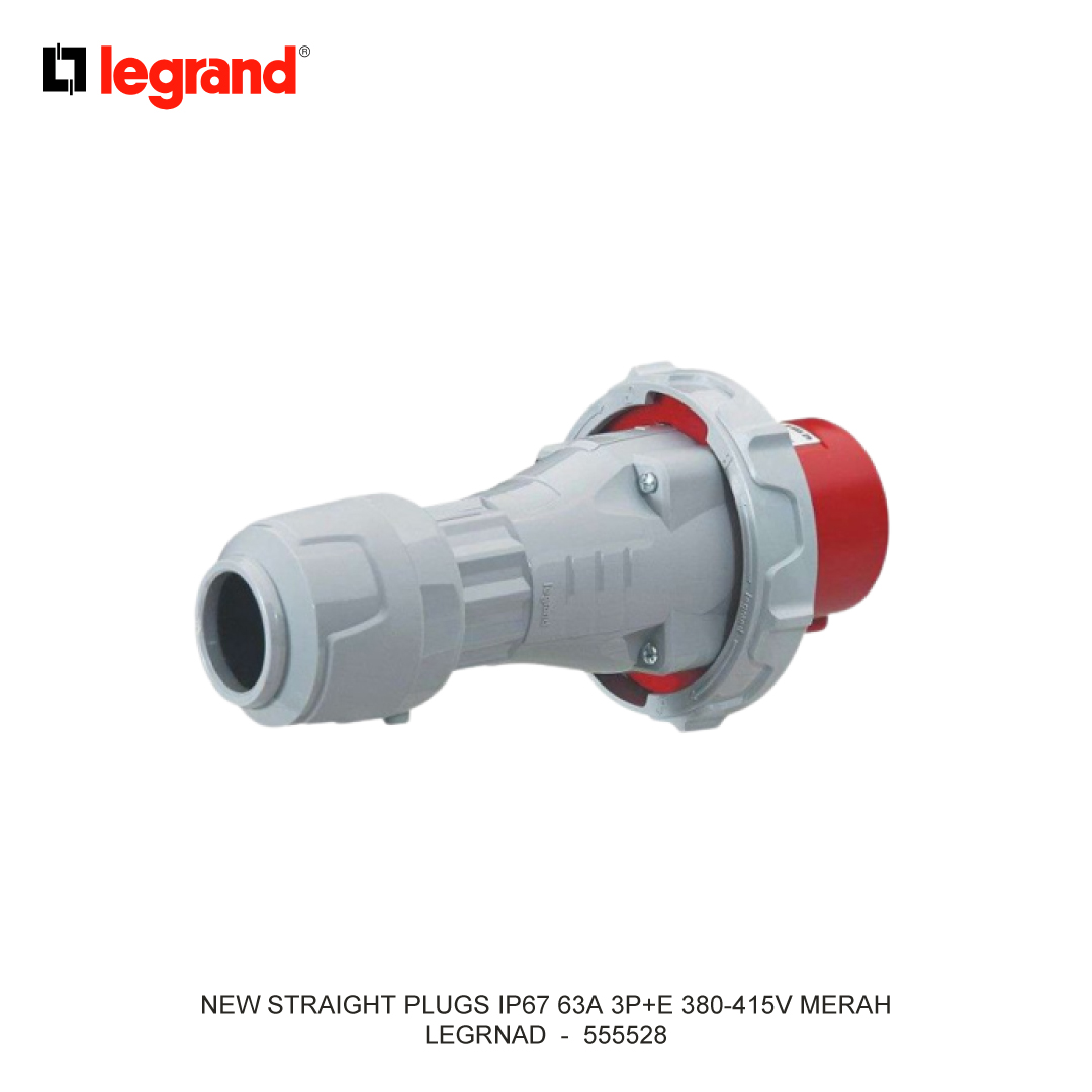 NEW STRAIGHT PLUGS IP67 63A 3P+E 380-415V MERAH