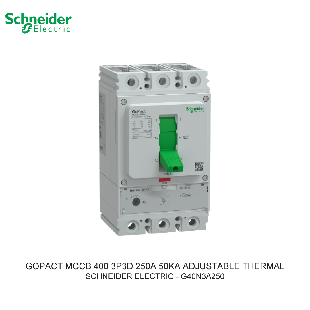GOPACT MCCB 3P3D 250A 50KA ADJUSTABLE THERMAL