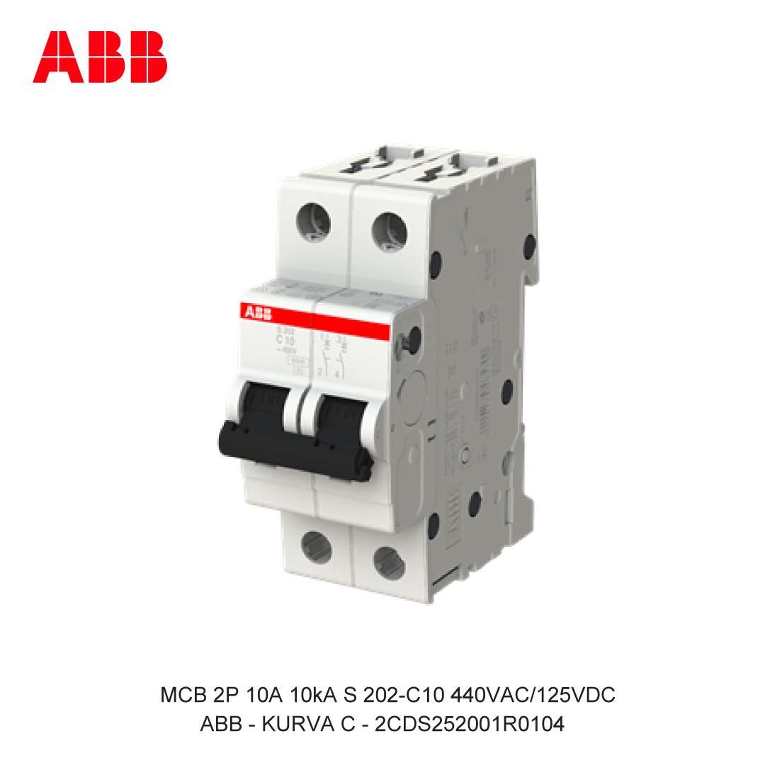 MCB 2P 10A 6kA/10kA KURVA C