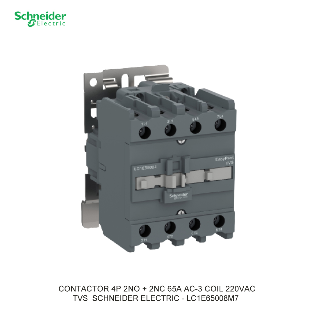 CONTACTOR 4P 65A AC-3 COIL 220VAC 2NO + 2NC