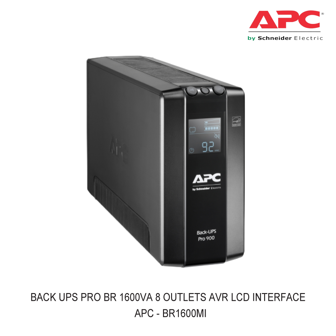 BACK UPS PRO BR 1600VA 8 OUTLETS AVR LCD INTERFACE