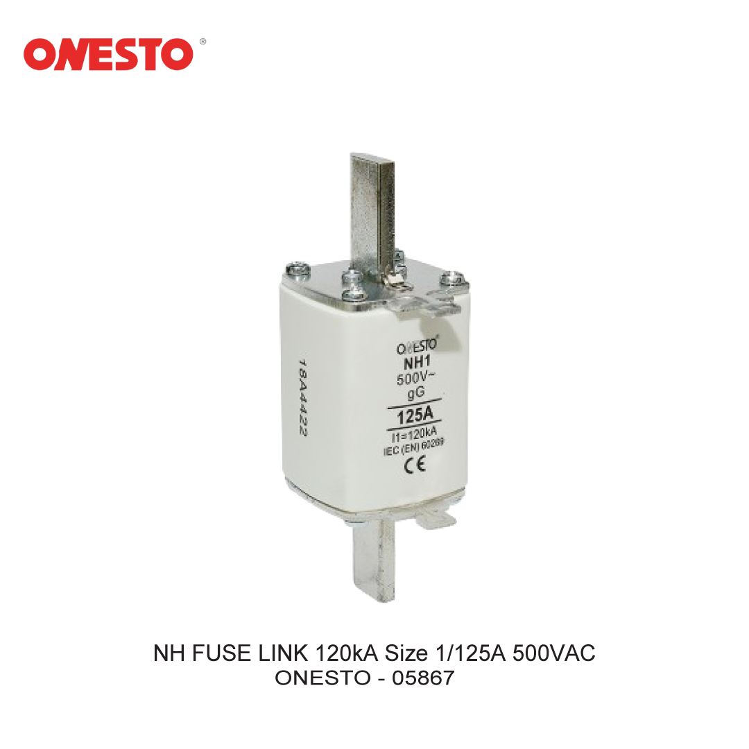 NH FUSE LINK 120kA Size 1/125A 500VAC