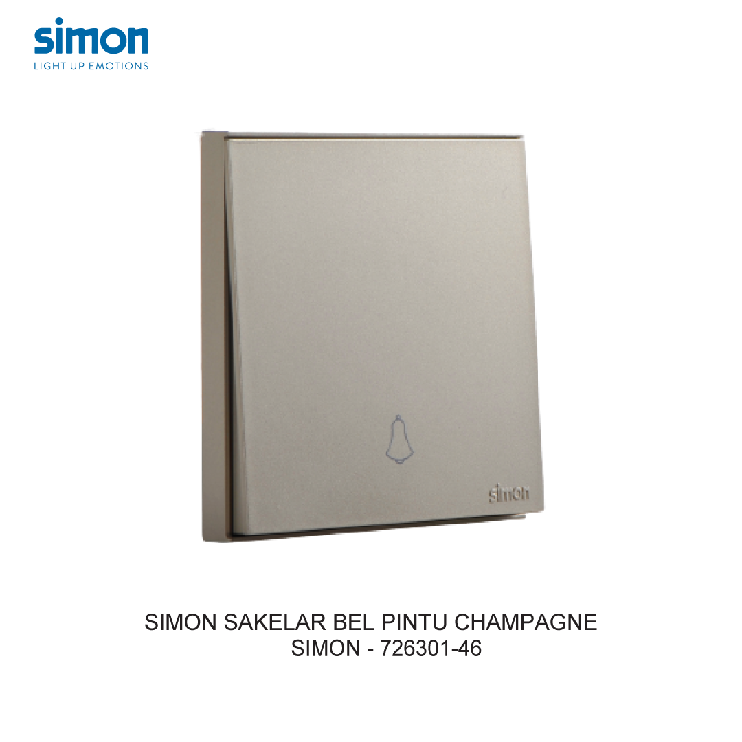 SIMON E6 SAKELAR BEL PINTU CHAMPAGNE