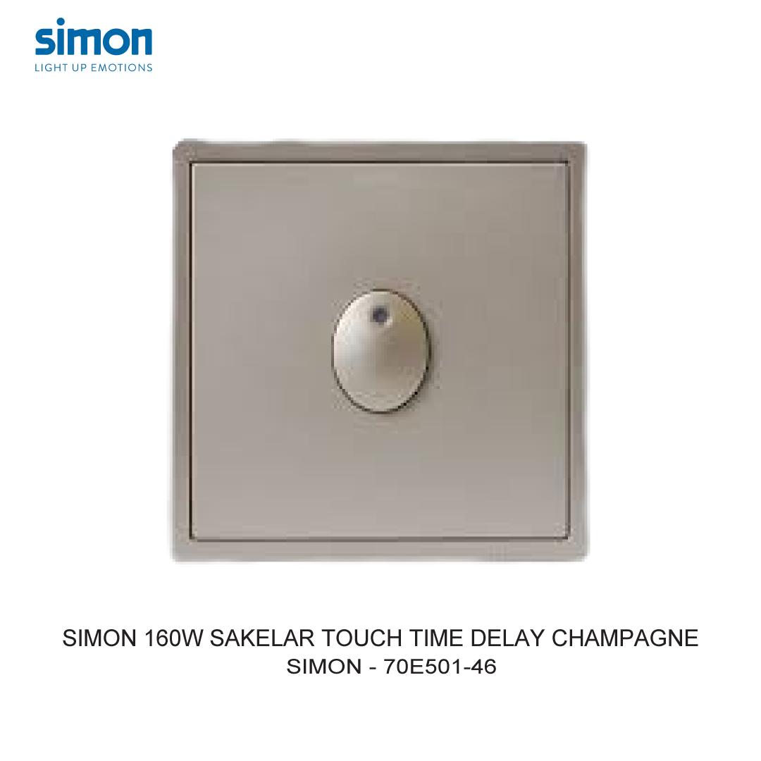 SIMON i7 160W SAKELAR TOUCH TIME DELAY CHAMPAGNE