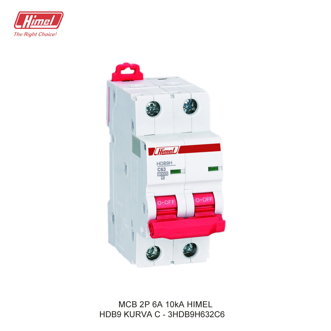 MCB HIMEL HDB9-63 C 2P 6A 10kA