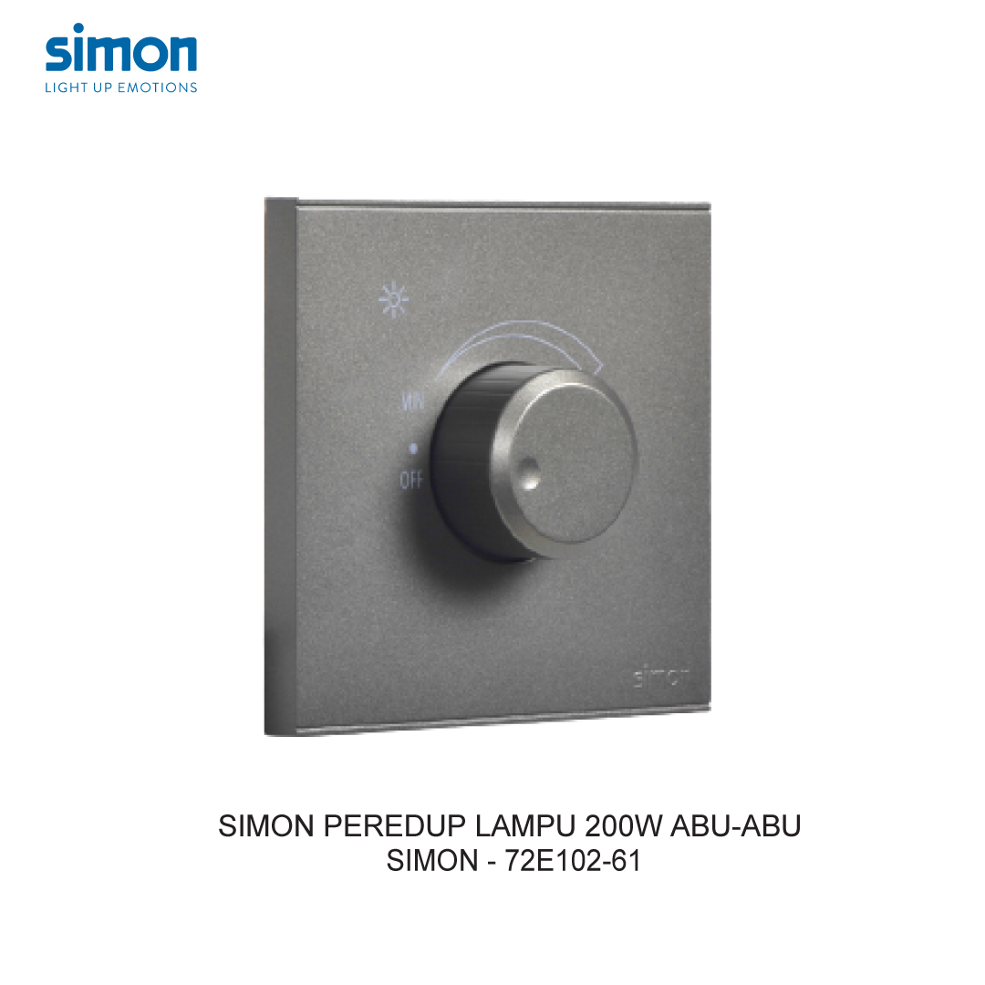 SIMON E6 PEREDUP LAMPU 200W ABU-ABU