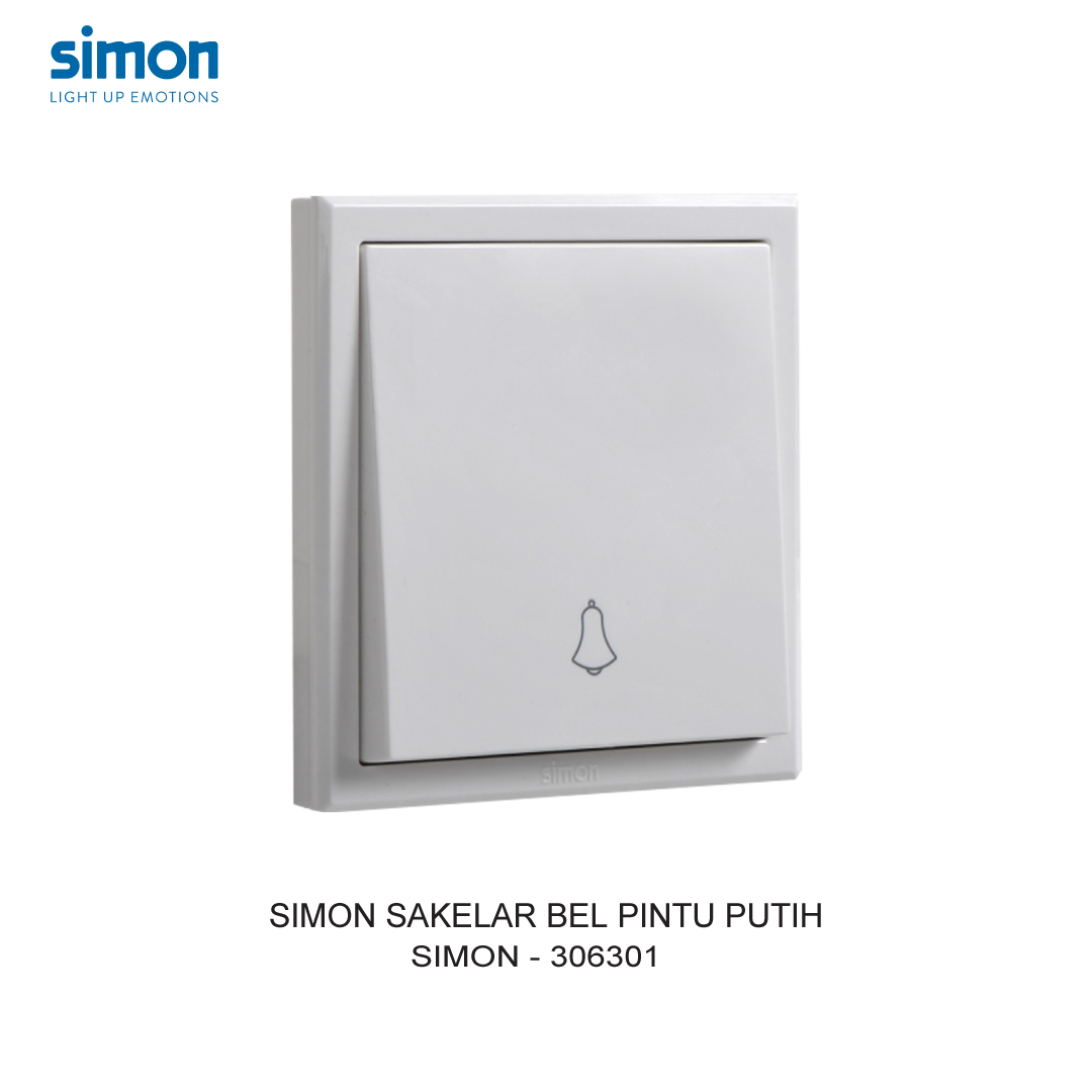 SIMON E3 SAKELAR BEL PINTU PUTIH