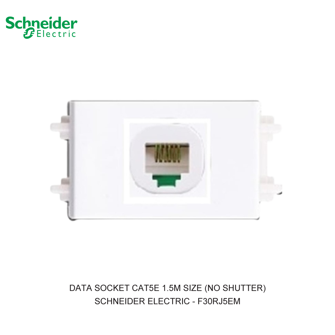 DATA SOCKET CAT5E 1.5M SIZE (NO SHUTTER)