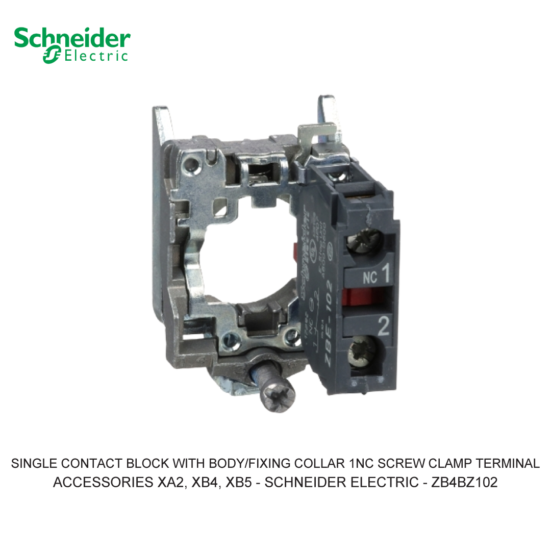 SINGLE CONTACT BLOCK WITH BODY/FIXING COLLAR 1NC SCREW CLAMP TERMINAL