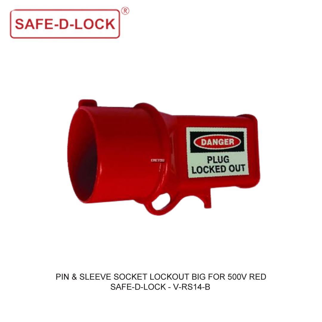 PIN & SLEEVE SOCKET LOCKOUT BIG FOR 500V RED