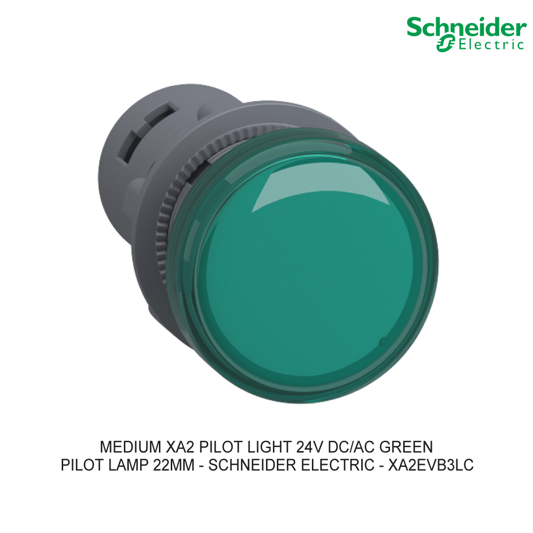 MEDIUM XA2 PILOT LIGHT 24V DC/AC GREEN