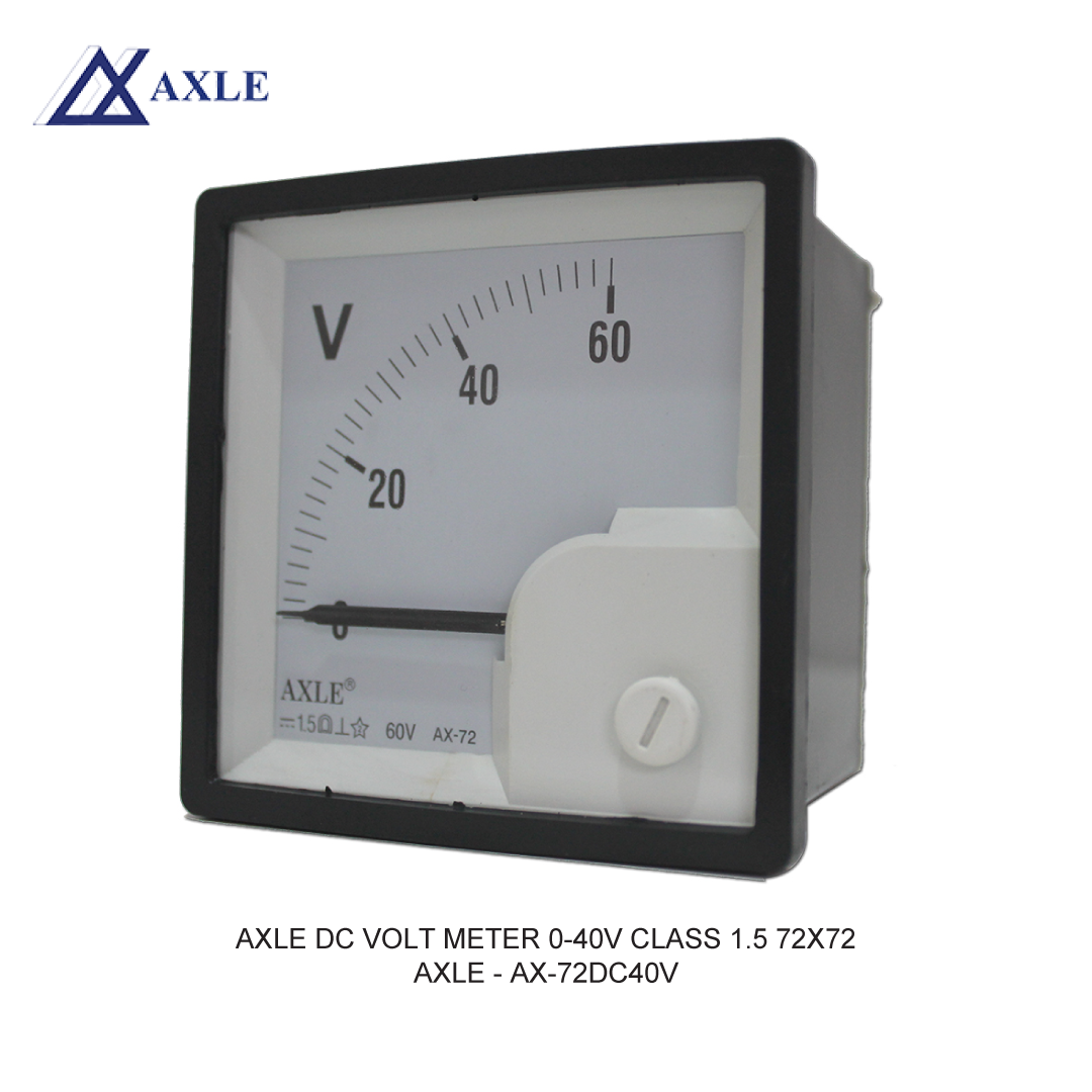 AXLE DC VOLT METER 0-40V CLASS 1.5 72X72