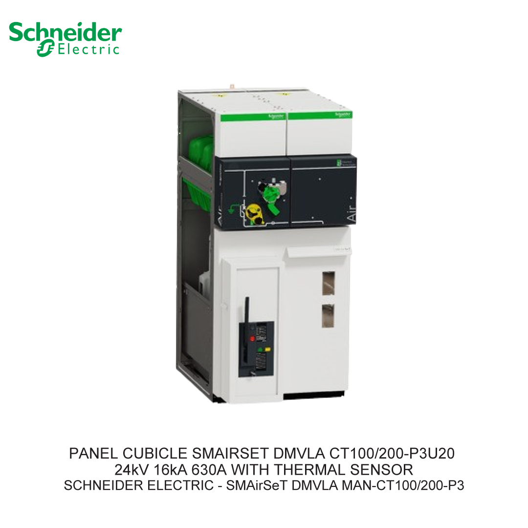 PANEL CUBICLE SMAIRSET DMVLA CT100/200-P3U20 24kV 16kA 630A WITH THERMAL SENSOR