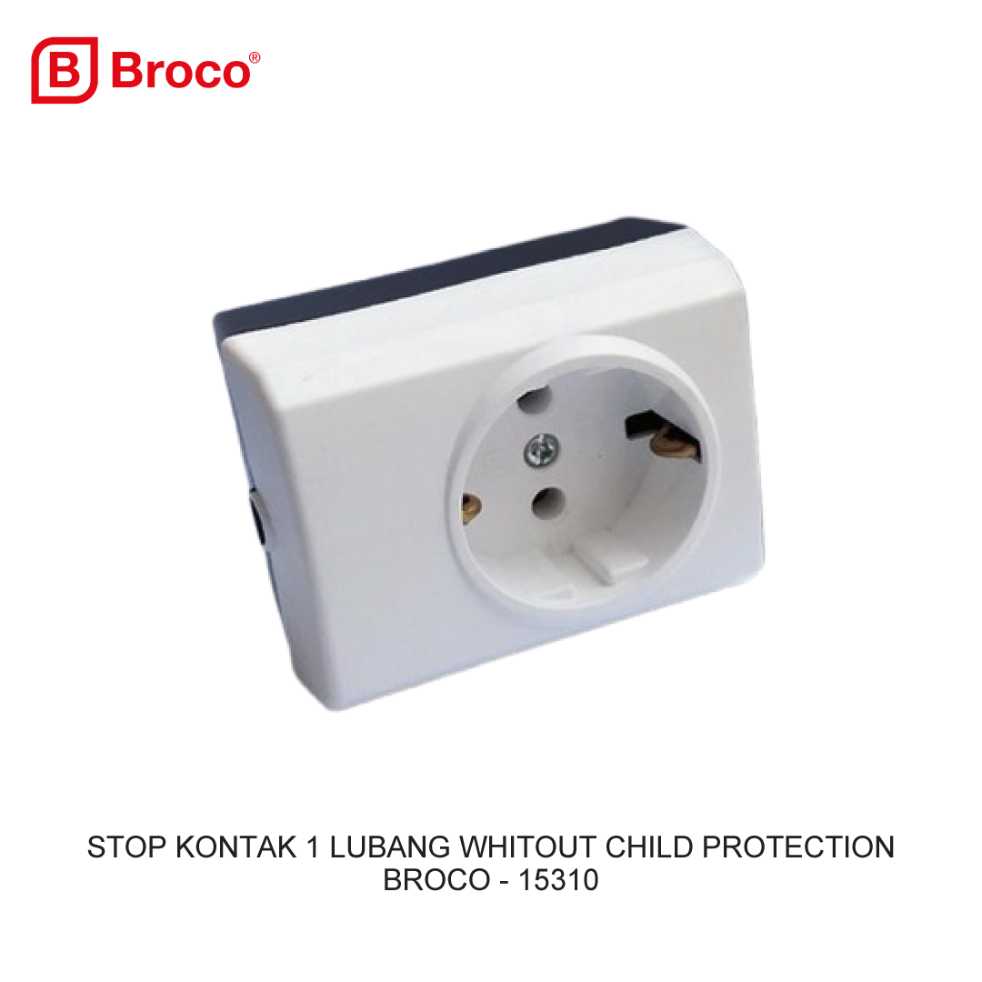 STOP KONTAK 1 LUBANG WITHOUT CHILD PROTECTION