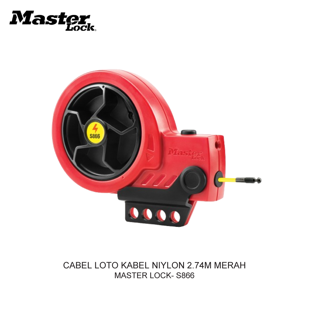 CABEL LOTO KABEL NIYLON 2.74M MERAH