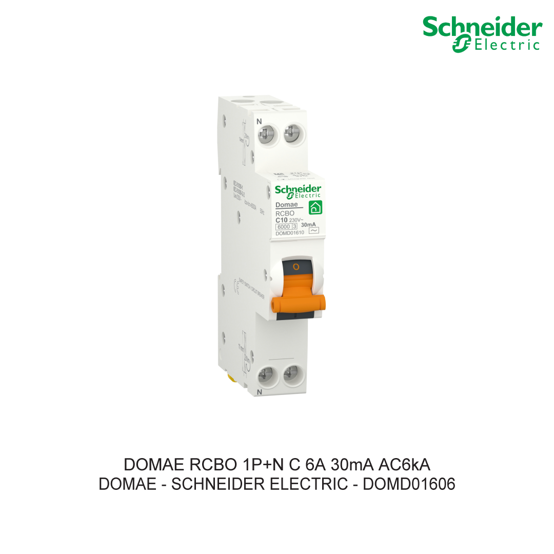 DOMAE RCBO 1P+N C 6A 30mA AC 6kA