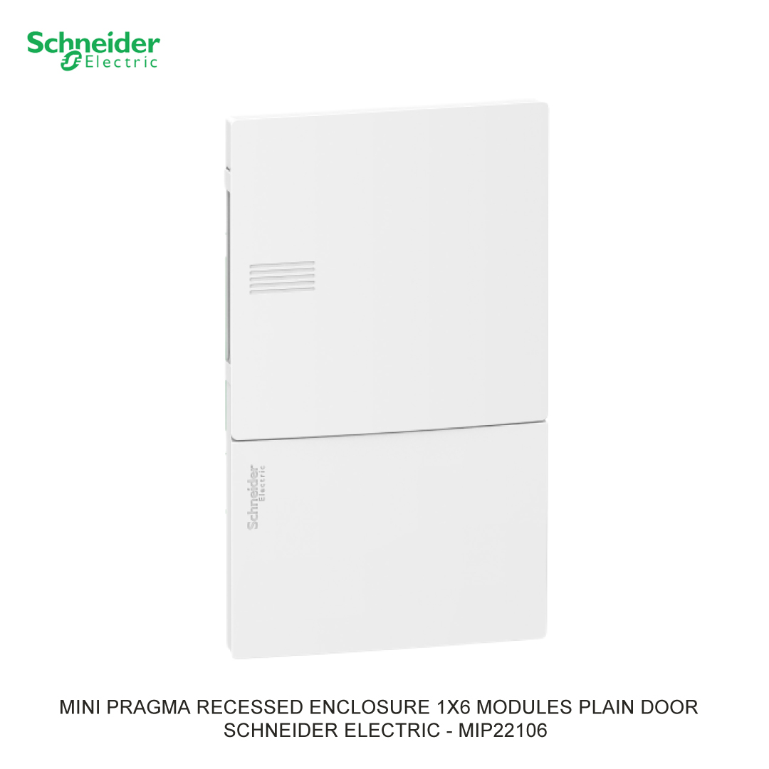 MINI PRAGMA RECESSED ENCLOSURE 1X6 MODULES PLAIN DOOR