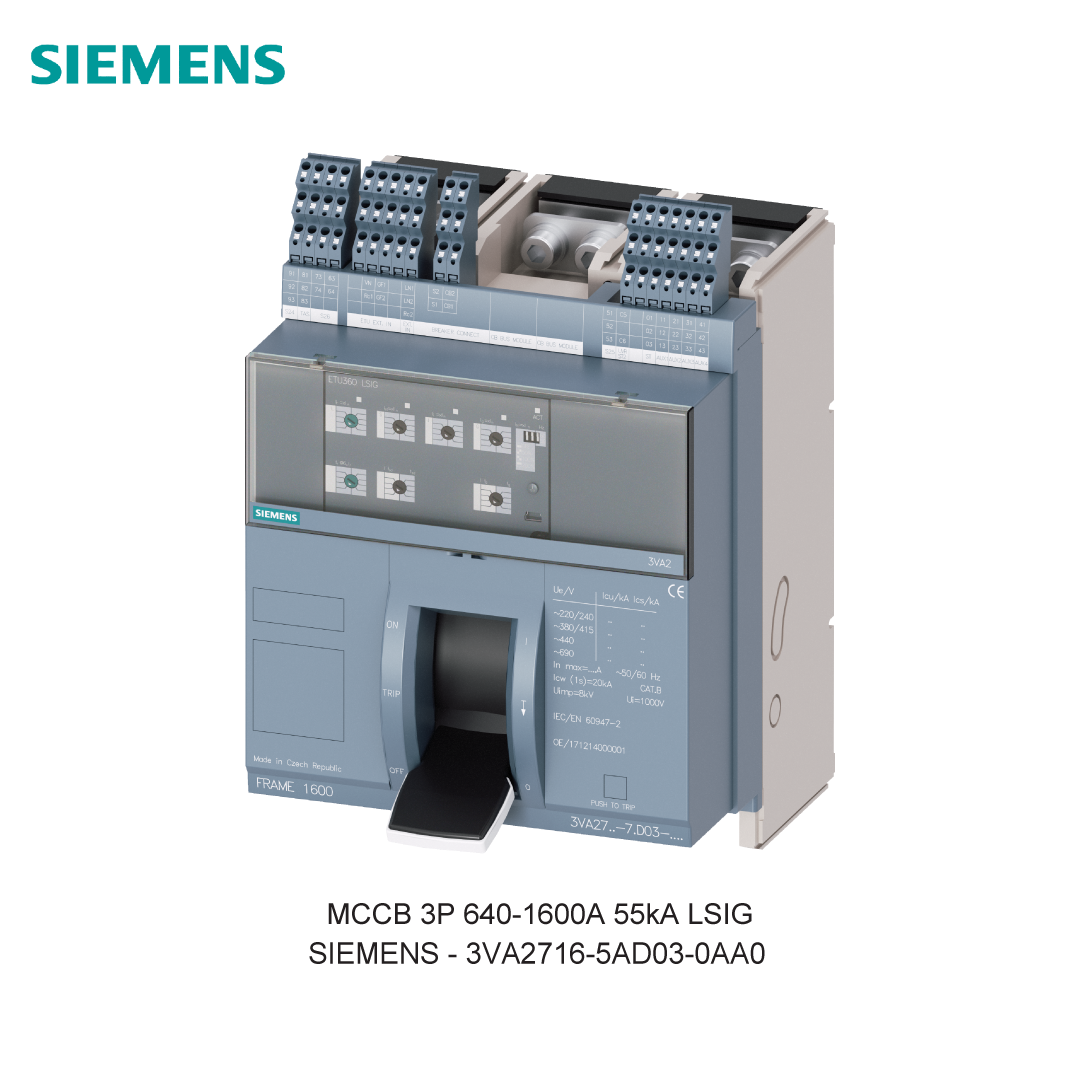 MCCB 3P 640-1600A 55kA LSIG