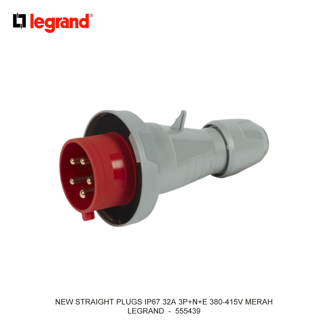 NEW STRAIGHT PLUGS IP67 32A 3P+N+E 380-415V MERAH
