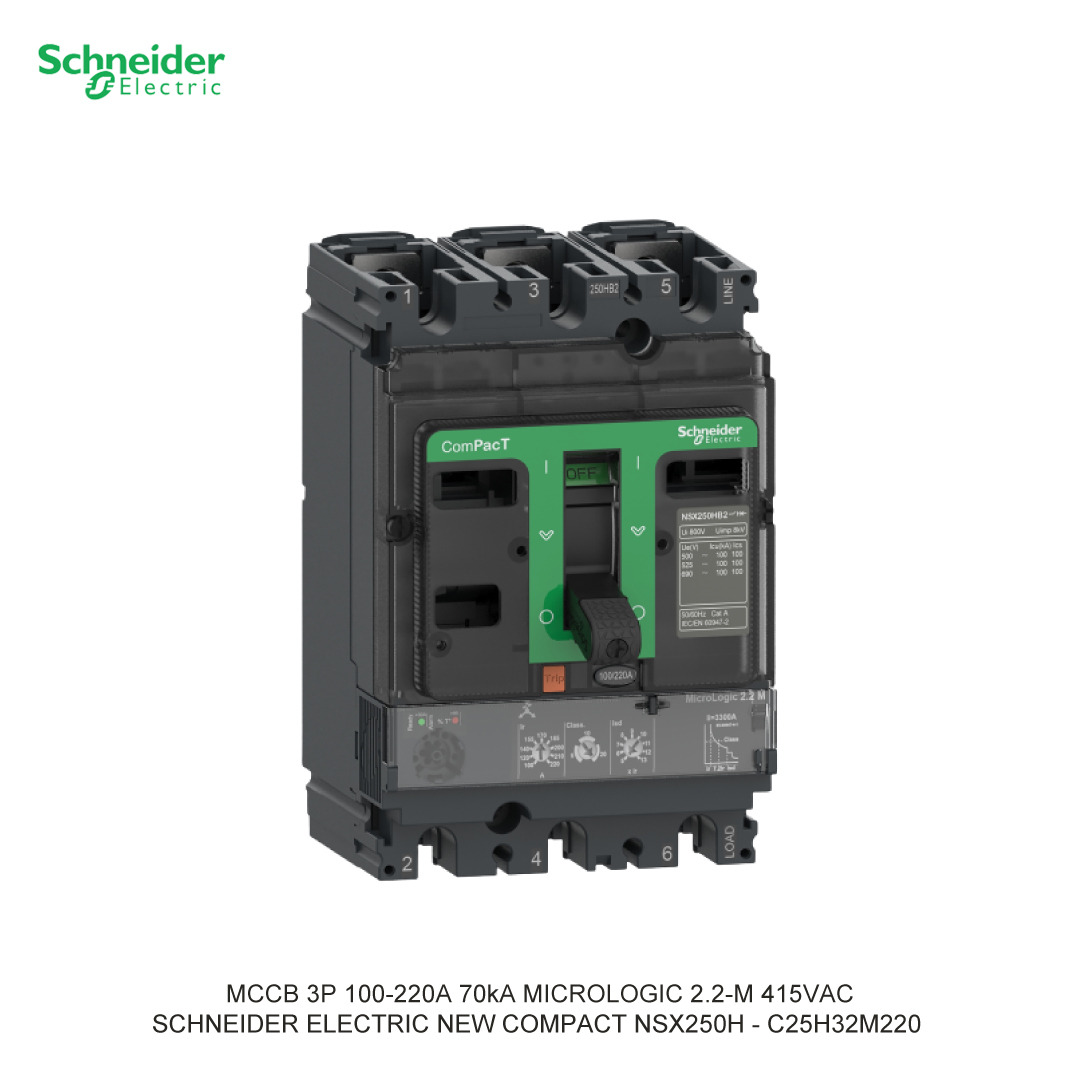 MCCB 3P 100-220A 70KA MICROLOGIC 2.2-M 415VAC