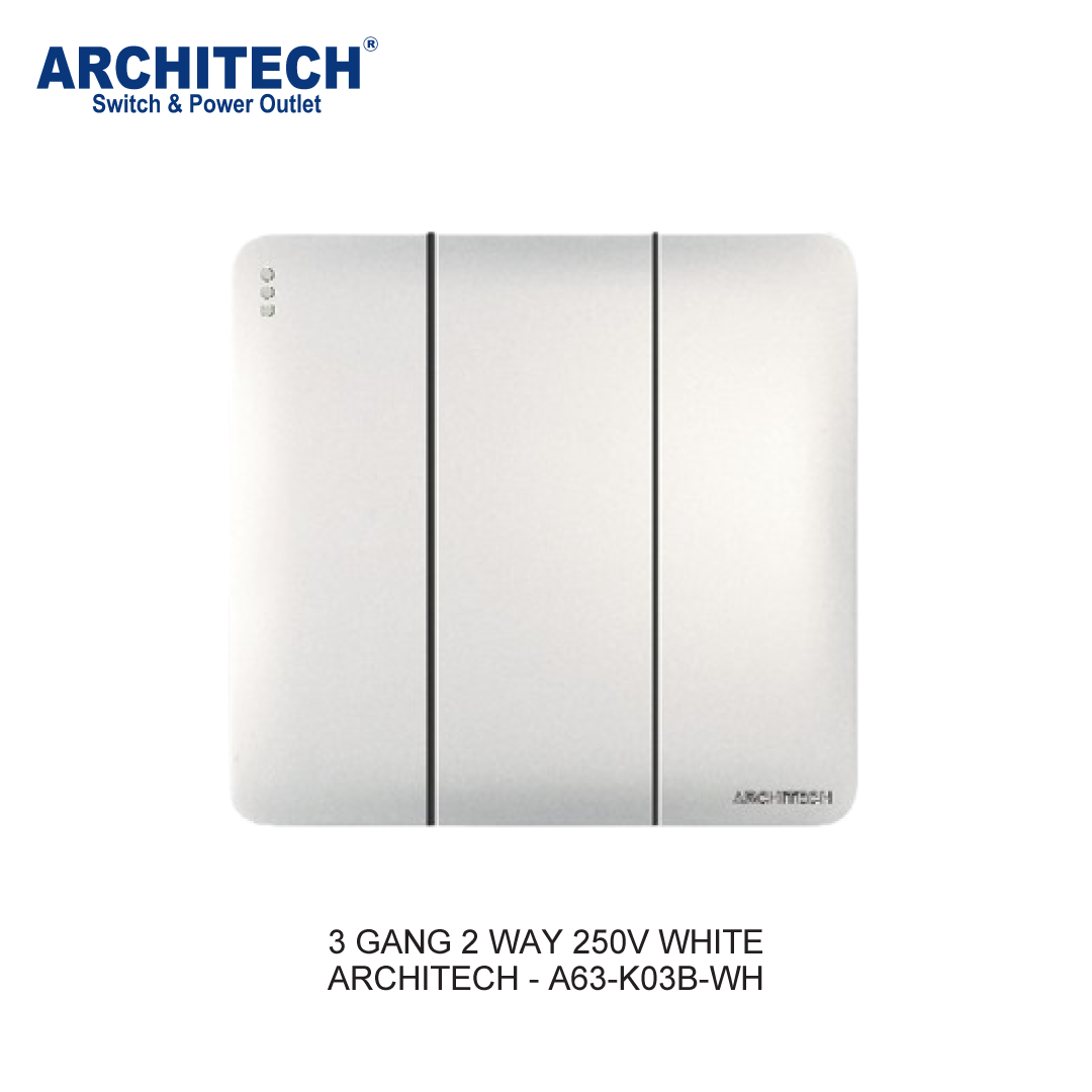 3 GANG 2 ARAH 250V PUTIH