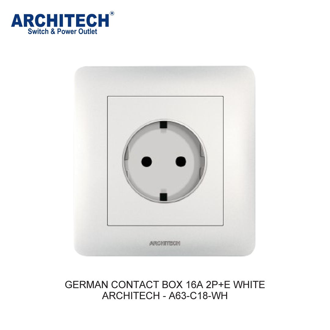 КОТАК KONTAK JERMAN 16A 2P+E PUTIH