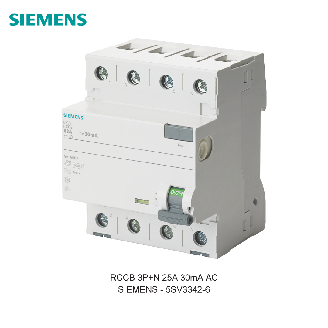 RCCB 3P+N 25A 30mA AC