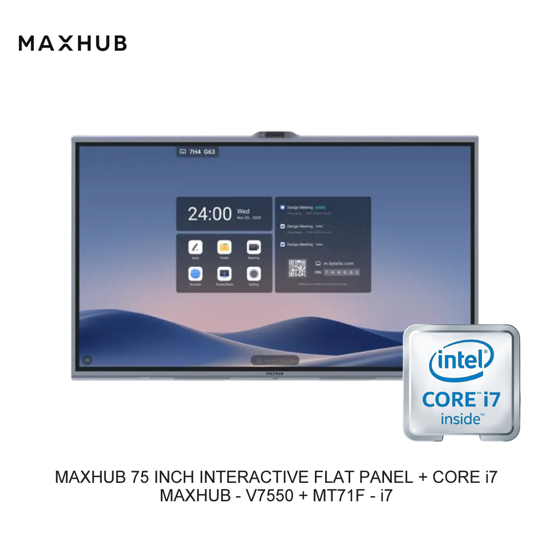MAXHUB 75 INCH INTERACTIVE FLAT PANEL + CORE i7