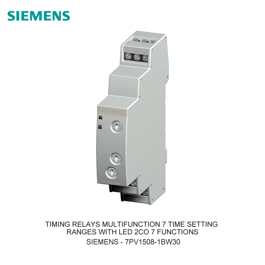 TIMING RELAYS MULTIFUNCTION 7 TIME SETTING RANGES WITH LED 2CO 7 FUNCTIONS