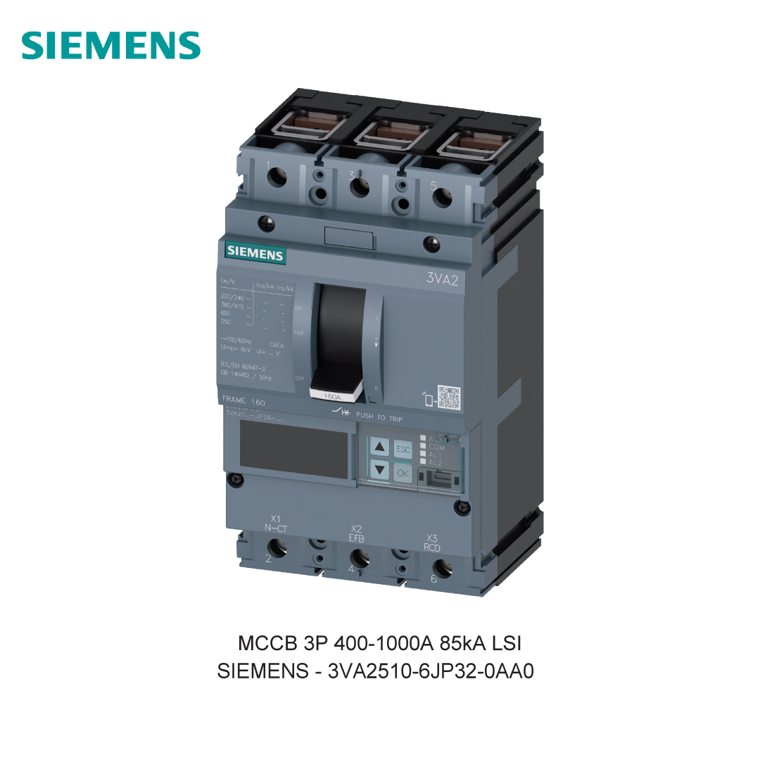 MCCB 3P 400-1000A 85kA LSI