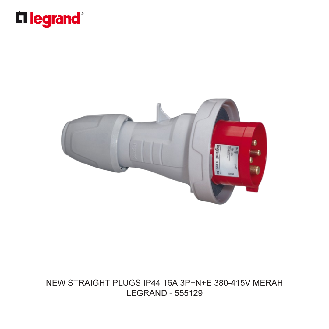 NEW STRAIGHT PLUGS IP44 16A 3P+N+E 380-415V MERAH