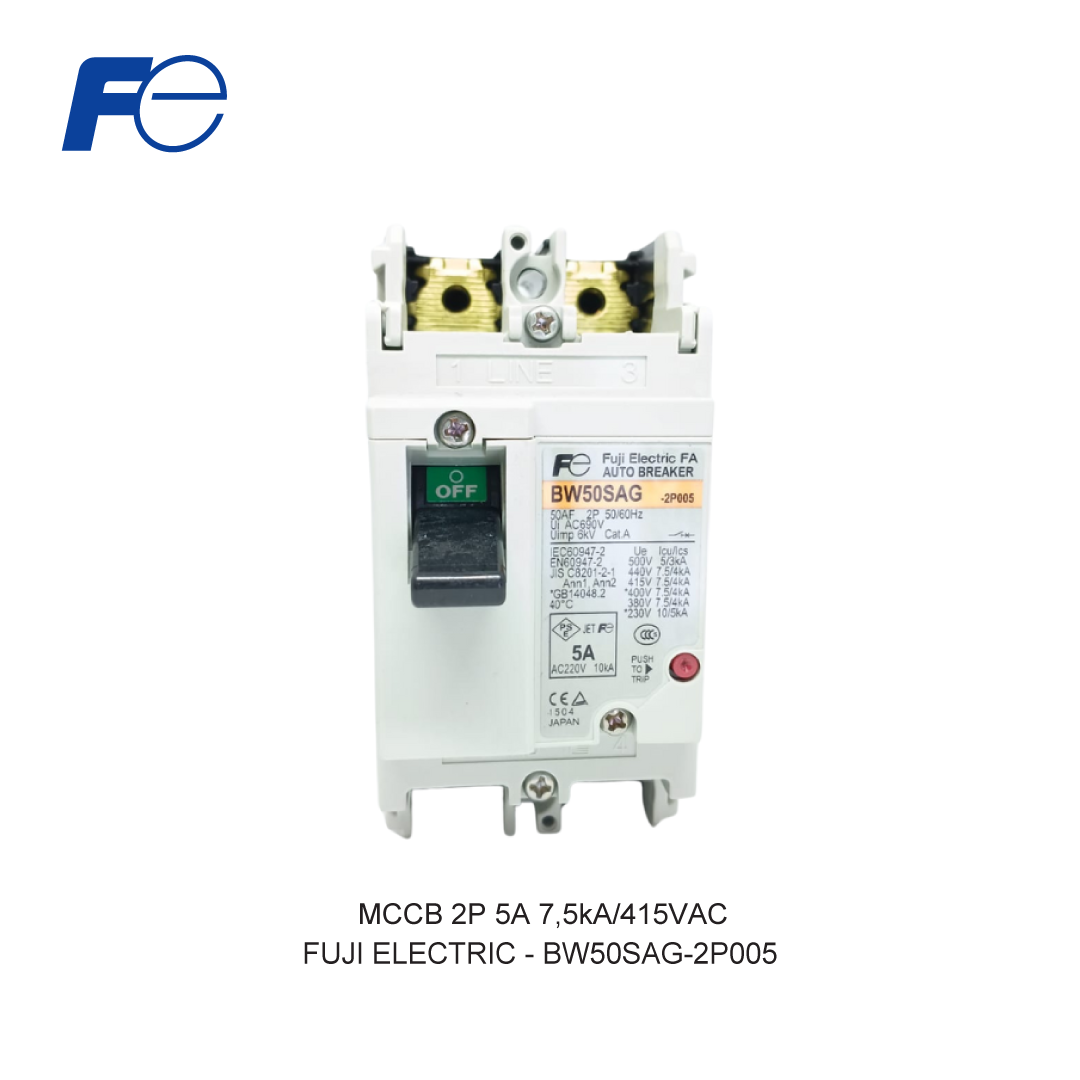 MCCB 2P 5A 7,5kA/415VAC