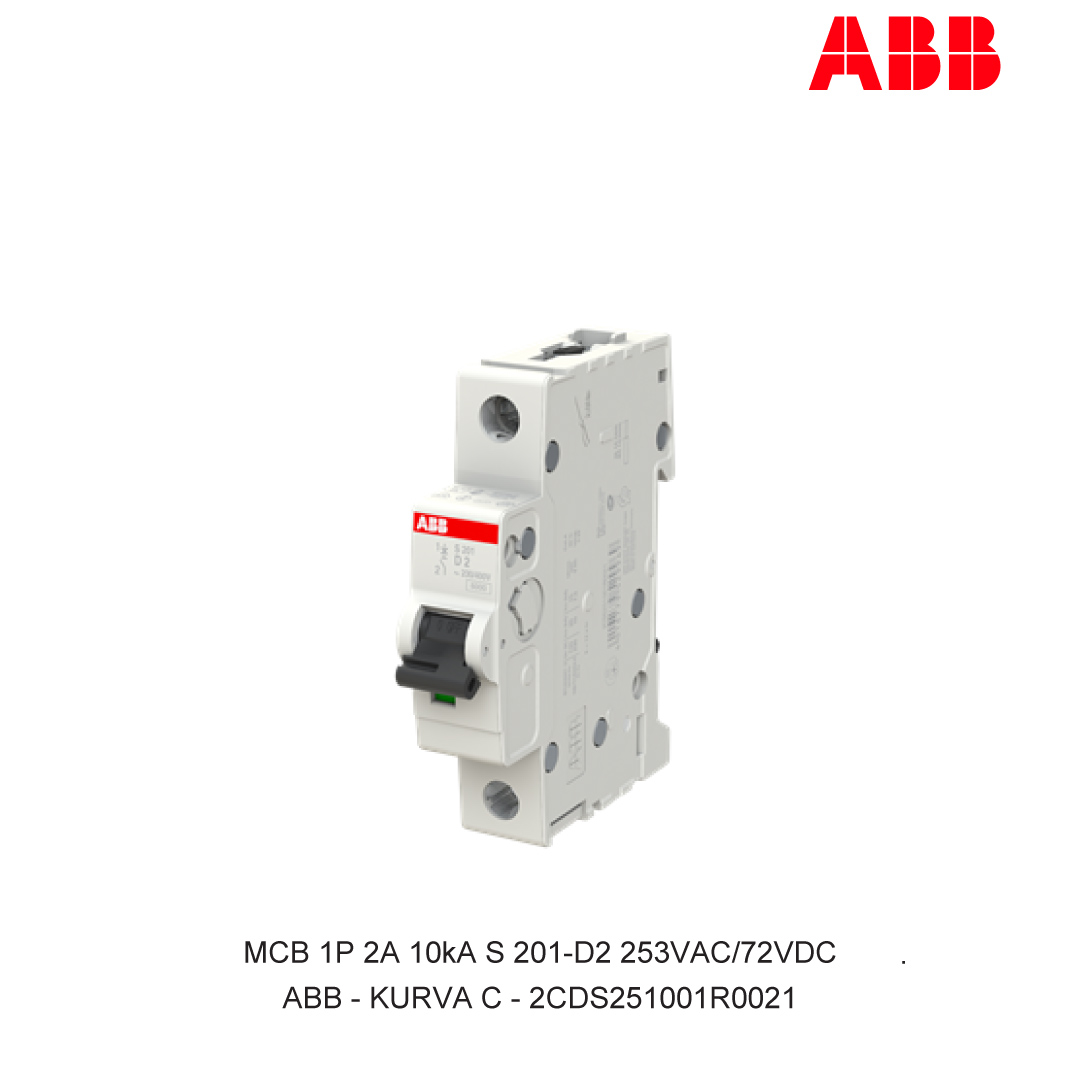 MCB 1P 2A 6kA/10kA KURVA D