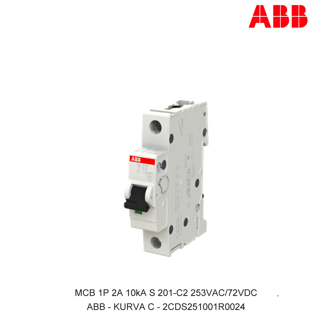 MCB 1P 2A 6kA/10kA KURVA C