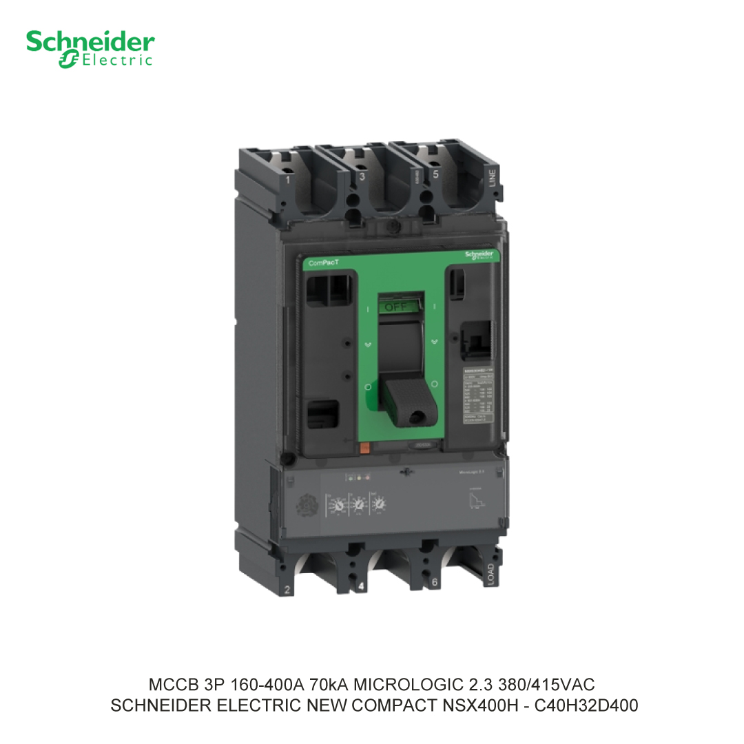 MCCB 3P 160-400A 70KA MICROLOGIC 2.3 380/415VAC