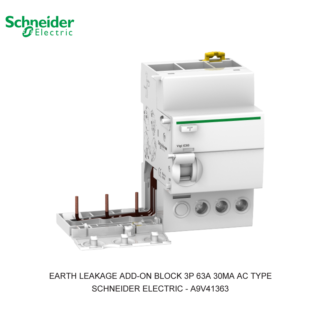 EARTH LEAKAGE ADD-ON BLOCK 3P 63A 30MA AC TYPE