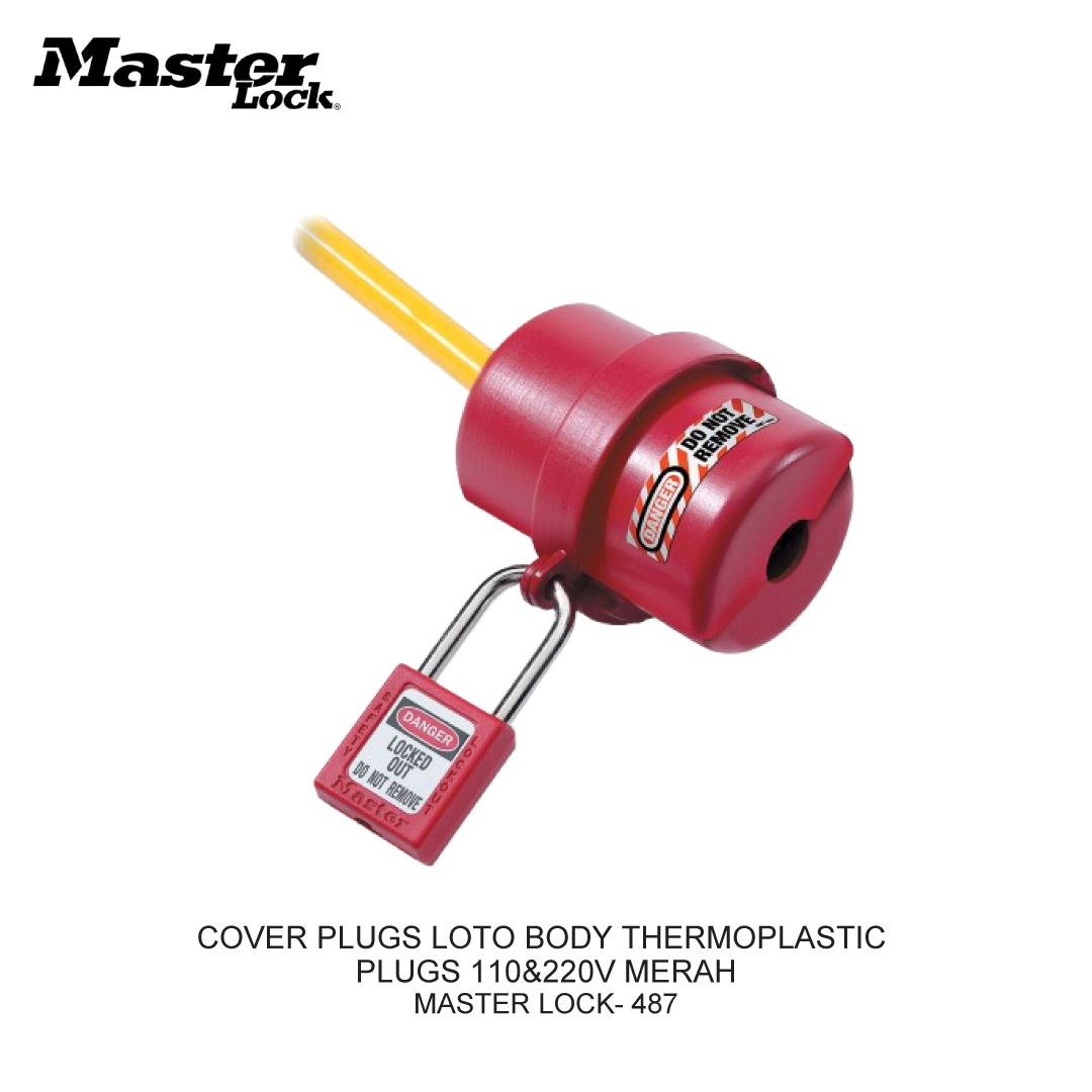 COVER PLUGS LOTO BODY THERMOPLASTIC PLUGS 110&220V MERAH
