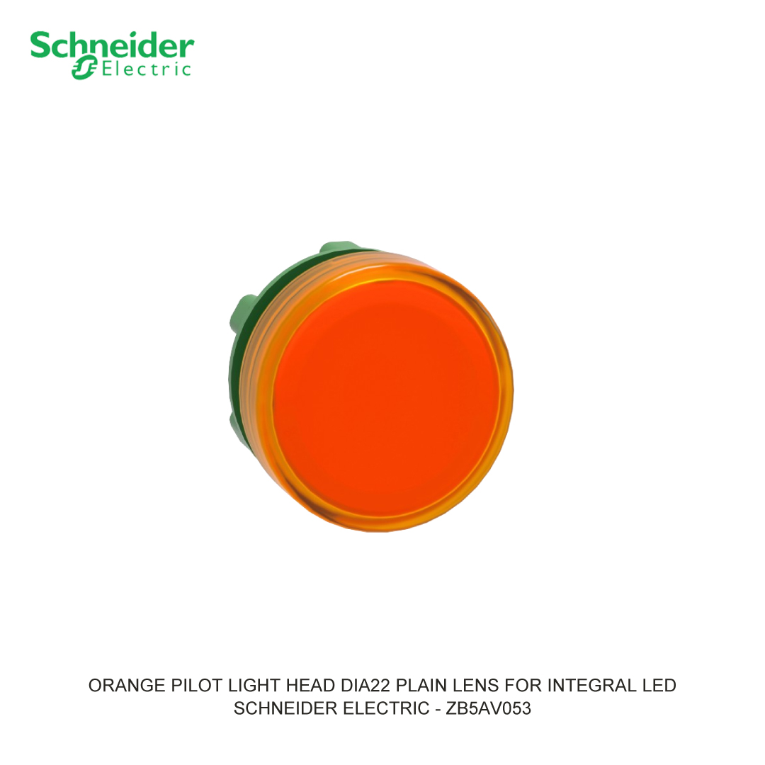 ORANGE PILOT LIGHT HEAD DIA22 PLAIN LENS FOR INTEGRAL LED