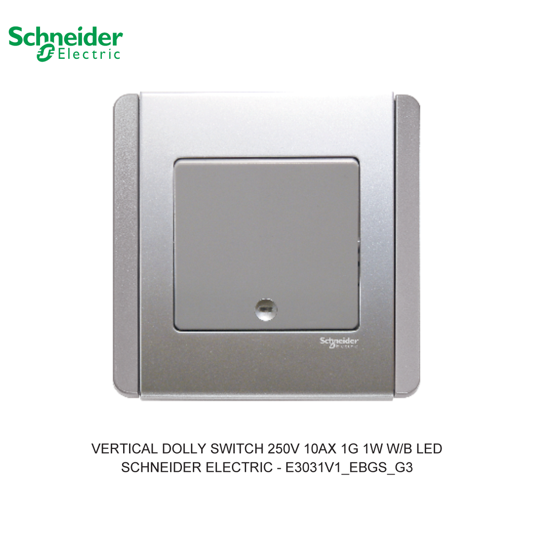 VERTICAL DOLLY SWITCH 250V 10AX 1G 1W W/B LED