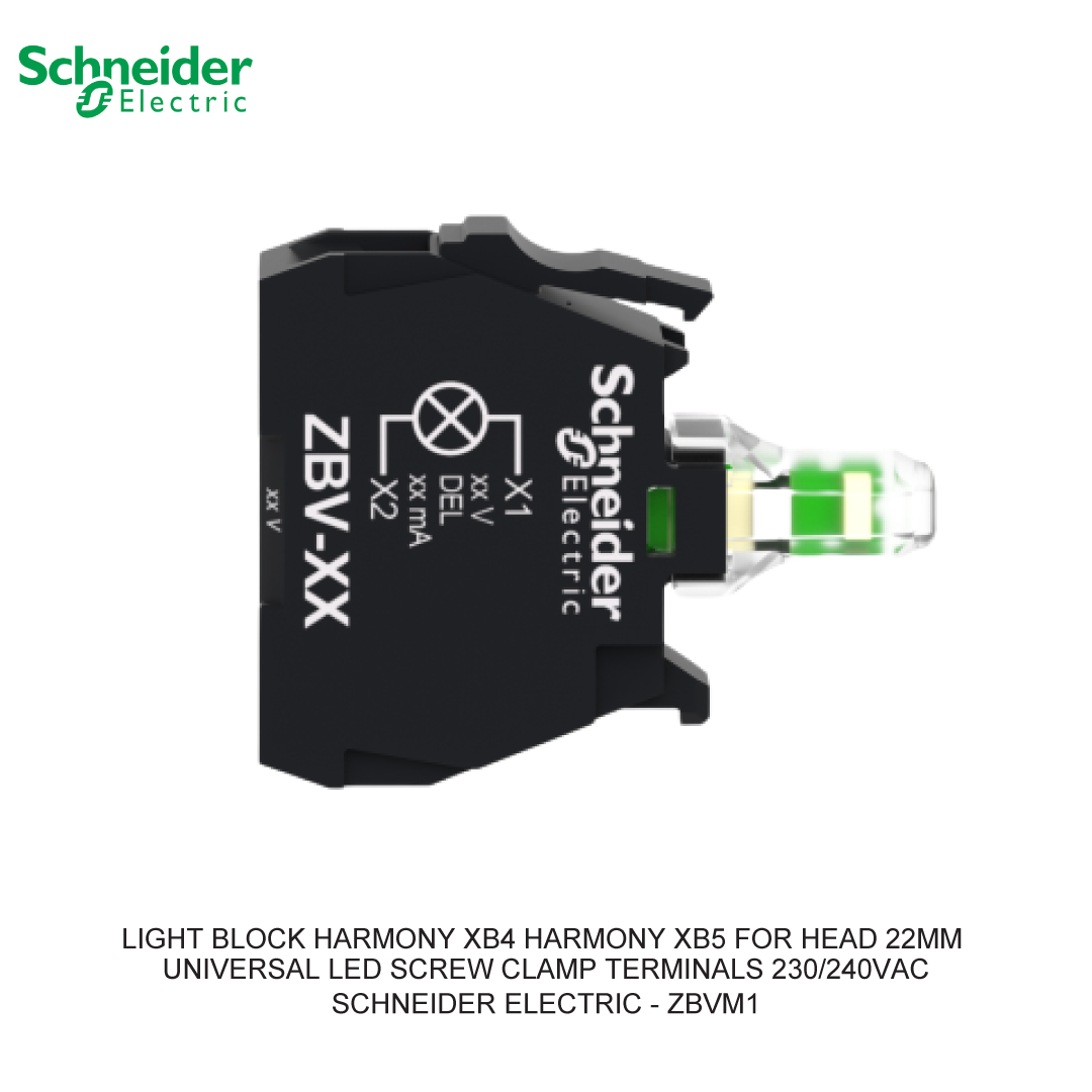 LIGHT BLOCK HARMONY XB4 HARMONY XB5 FOR HEAD 22MM UNIVERSAL LED SCREW CLAMP TERMINALS 230/240VAC