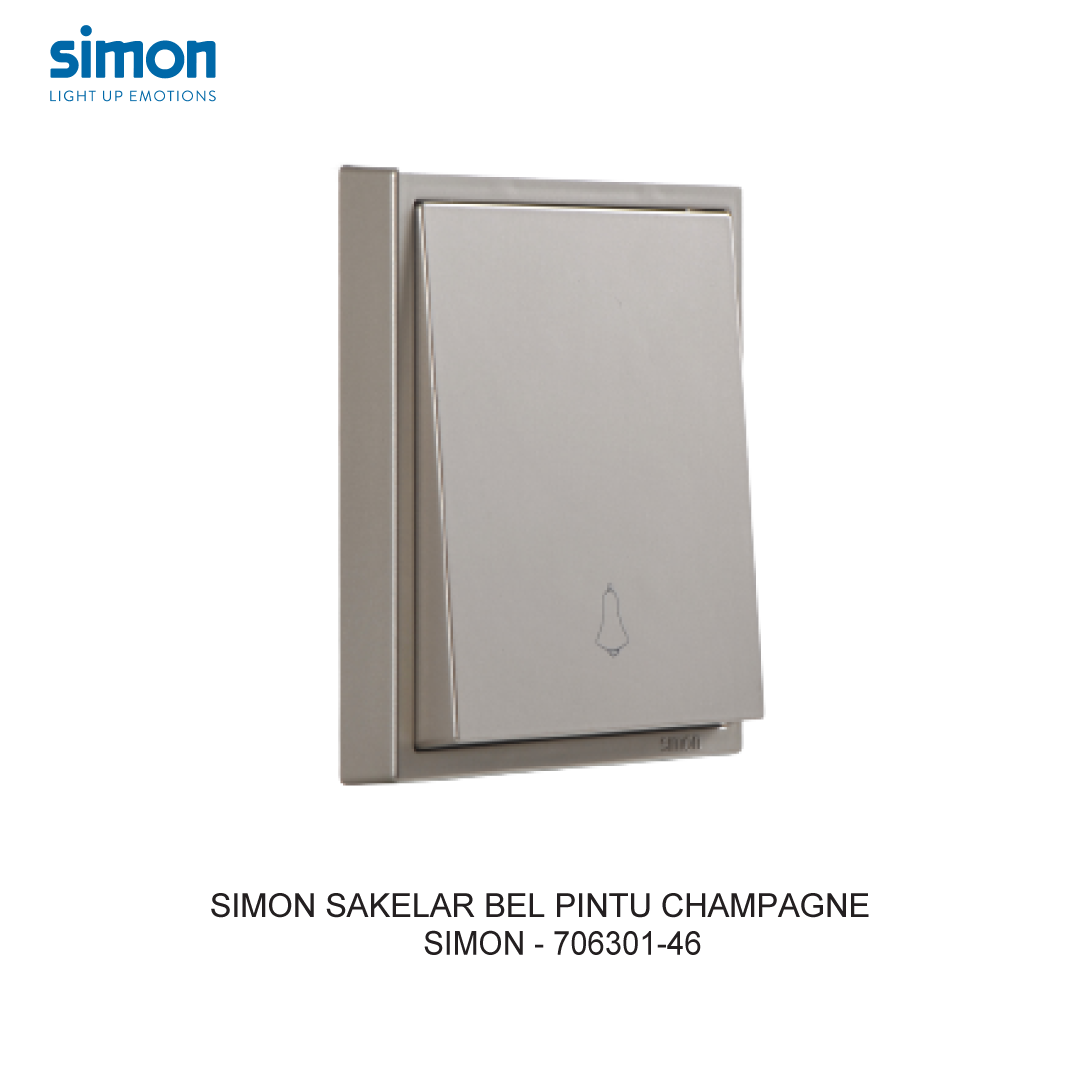 SIMON i7 SAKELAR BEL PINTU CHAMPAGNE