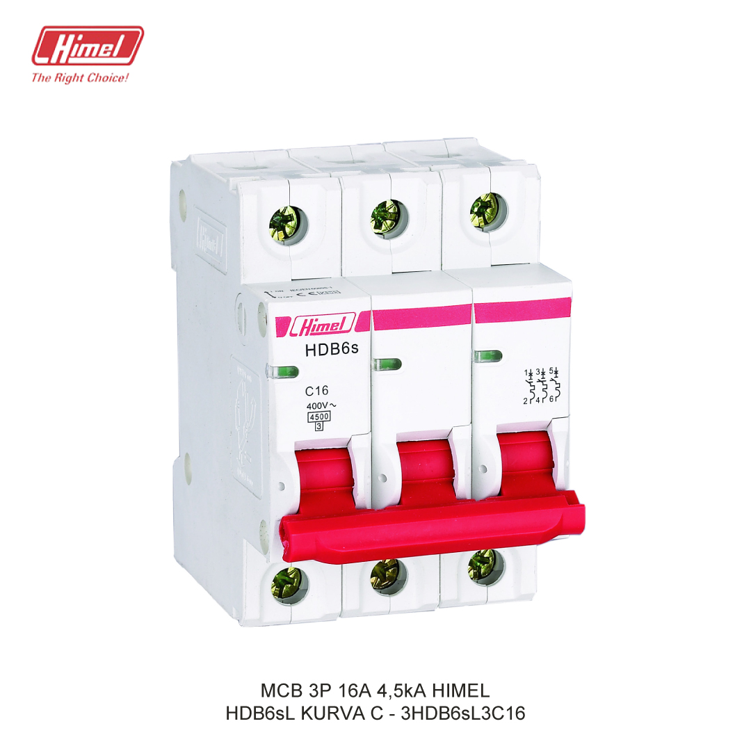 MCB HIMEL HDB6sL C 3P 16A 4,5kA