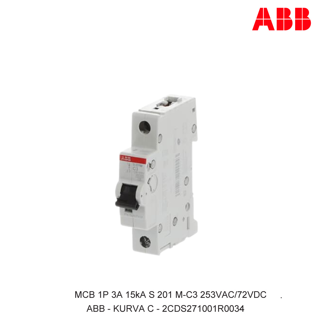 MCB 1P 3A 15kA KURVA C