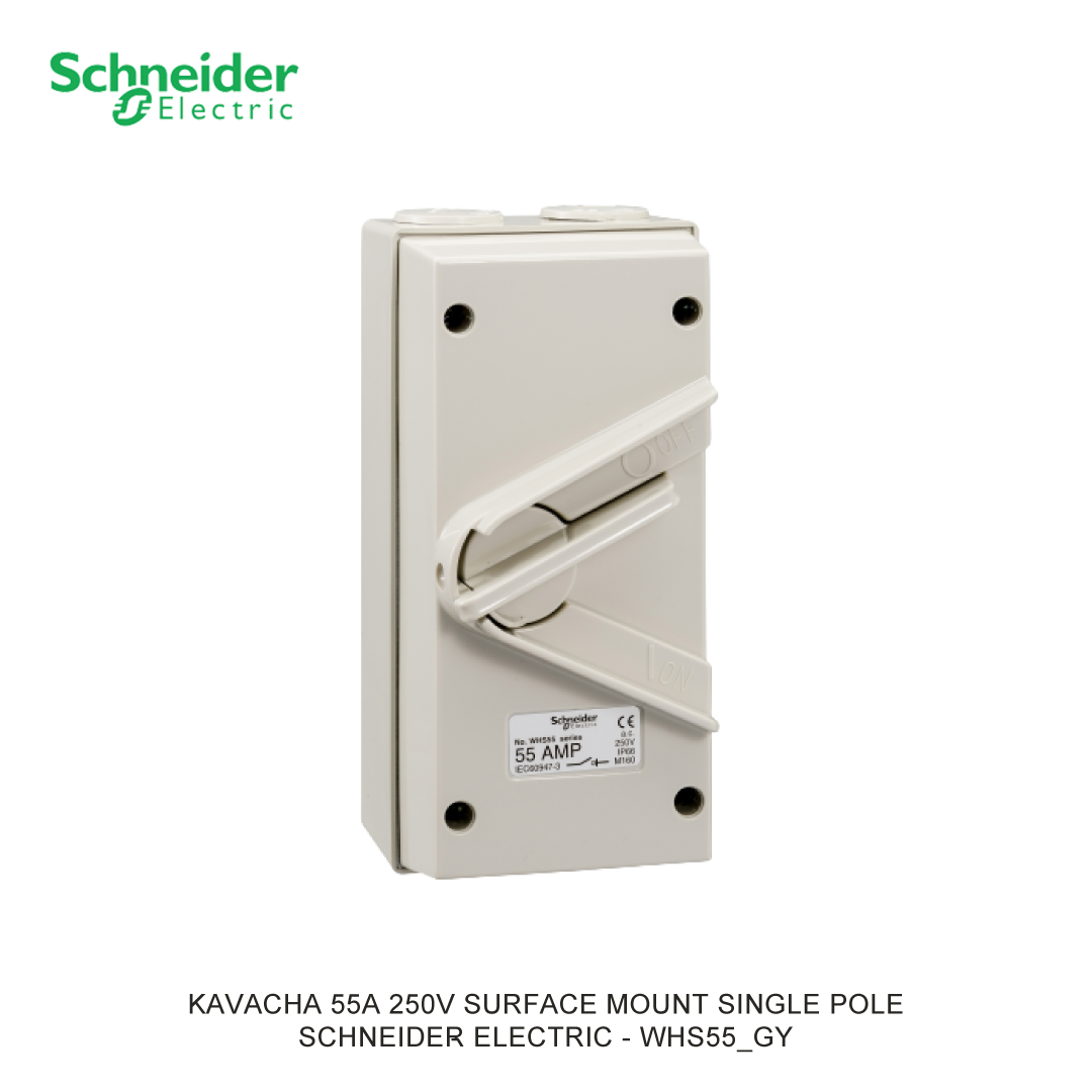 KAVACHA 55A 250V SURFACE MOUNT SINGLE POLE ISOLATING SWITCH IP66